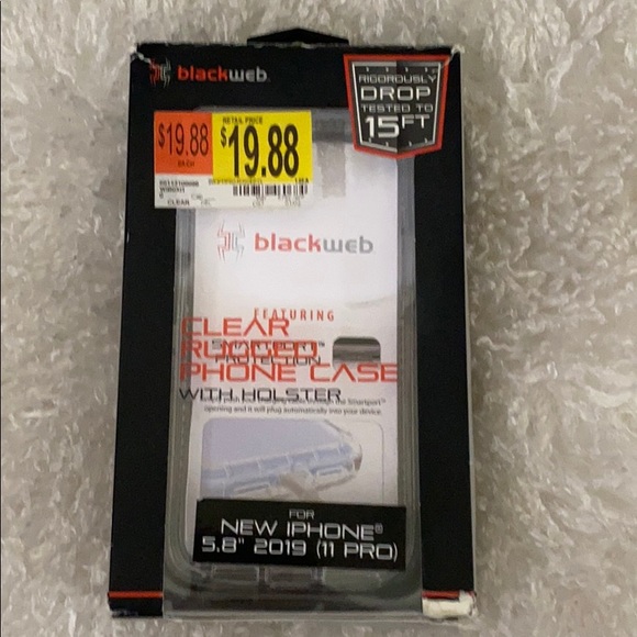 BLackweb Clear Rugged Phone Case With Holster - Picture 3 of 4